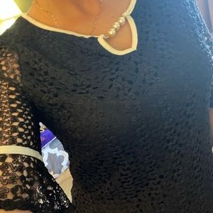 Black with pearls fancy shirt